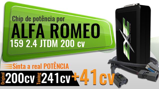 Chip de potência Alfa Romeo 159 2.4 JTDM 200 cv