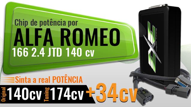 Chip de potência Alfa Romeo 166 2.4 JTD 140 cv