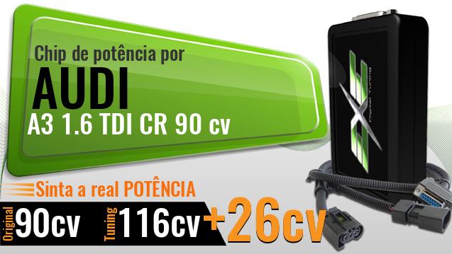 Chip de potência Audi A3 1.6 TDI CR 90 cv