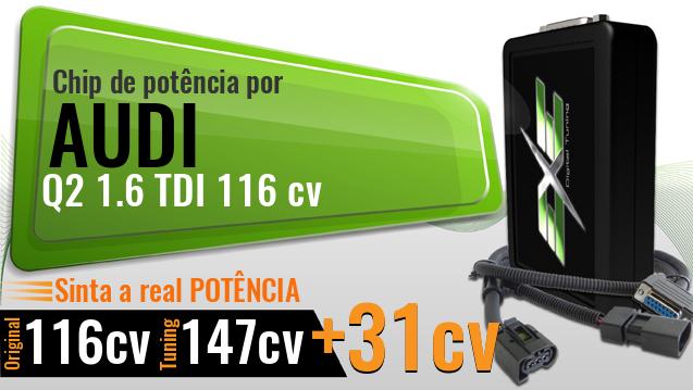 Chip de potência Audi Q2 1.6 TDI 116 cv