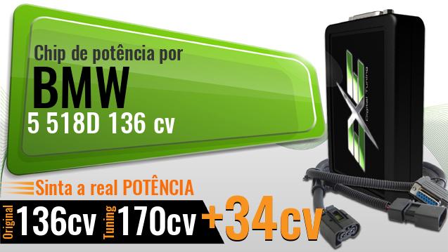 Chip de potência Bmw 5 518D 136 cv