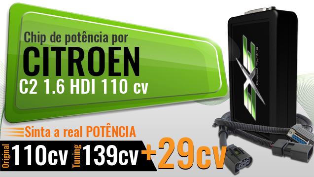 Chip de potência Citroen C2 1.6 HDI 110 cv