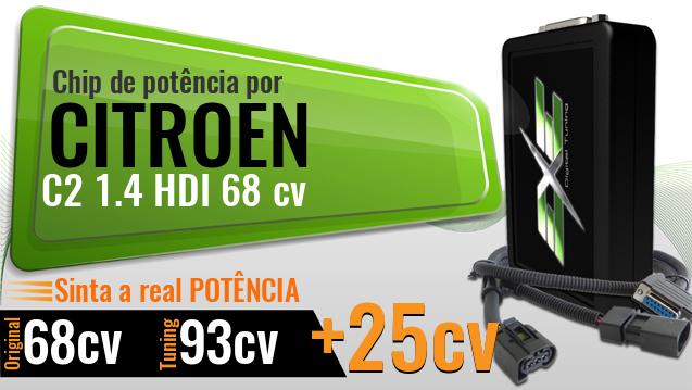 Chip de potência Citroen C2 1.4 HDI 68 cv