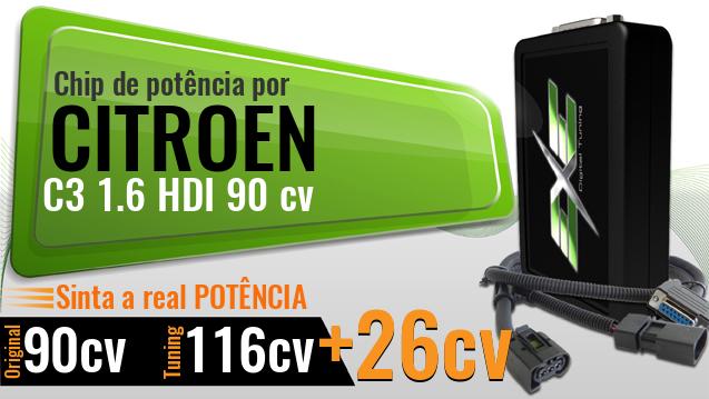 Chip de potência Citroen C3 1.6 HDI 90 cv