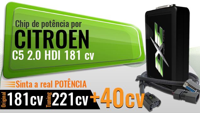 Chip de potência Citroen C5 2.0 HDI 181 cv