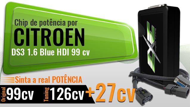 Chip de potência Citroen DS3 1.6 Blue HDI 99 cv