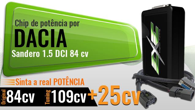 Chip de potência Dacia Sandero 1.5 DCI 84 cv