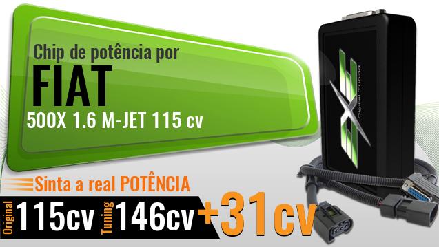 Chip de potência Fiat 500X 1.6 M-JET 115 cv