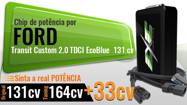 Chip de potência Ford Transit Custom 2.0 TDCI EcoBlue 131 cv