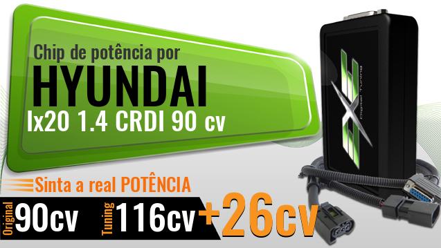 Chip de potência Hyundai Ix20 1.4 CRDI 90 cv