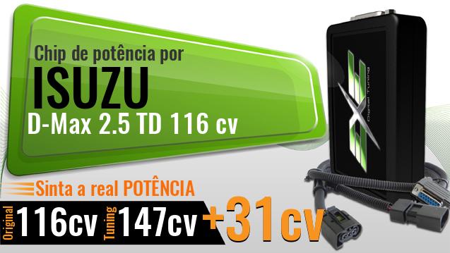 Chip de potência Isuzu D-Max 2.5 TD 116 cv