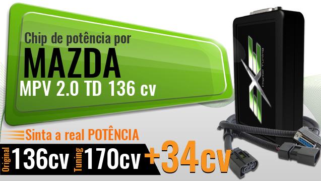 Chip de potência Mazda MPV 2.0 TD 136 cv