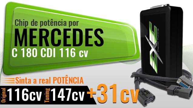 Chip de potência Mercedes C 180 CDI 116 cv