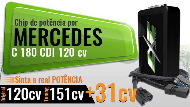 Chip de potência Mercedes C 180 CDI 120 cv