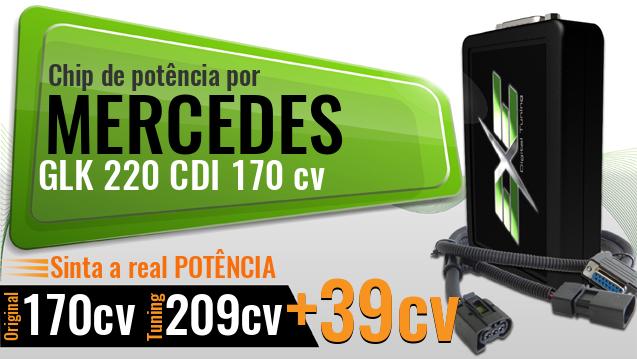 Chip de potência Mercedes GLK 220 CDI 170 cv