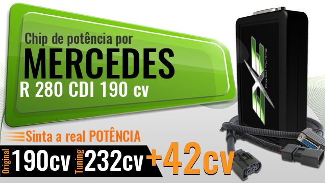 Chip de potência Mercedes R 280 CDI 190 cv