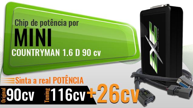 Chip de potência Mini COUNTRYMAN 1.6 D 90 cv Chip de potência Mini COUNTRYMAN 1.6 D 90 cv