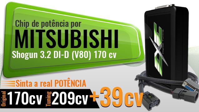 Chip de potência Mitsubishi Shogun 3.2 DI-D (V80) 170 cv
