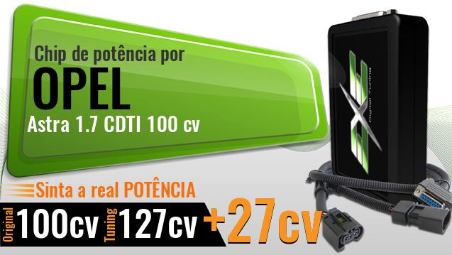Chip de potência Opel Astra 1.7 CDTI 100 cv