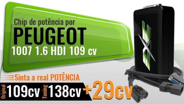 Chip de potência Peugeot 1007 1.6 HDI 109 cv