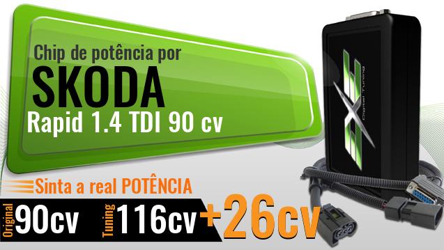 Chip de potência Skoda Rapid 1.4 TDI 90 cv