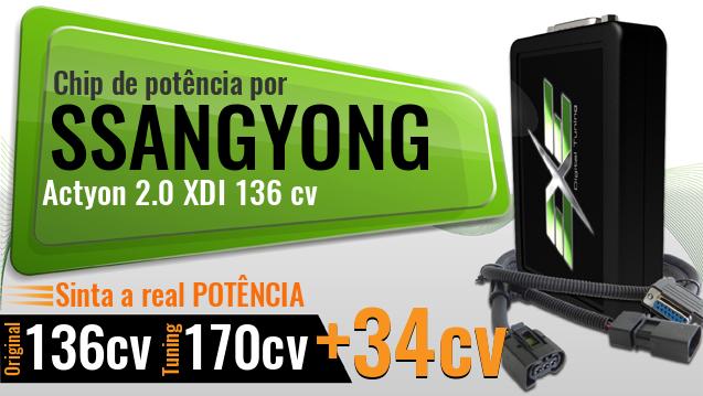 Chip de potência Ssangyong Actyon 2.0 XDI 136 cv