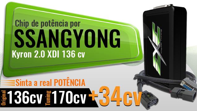 Chip de potência Ssangyong Kyron 2.0 XDI 136 cv