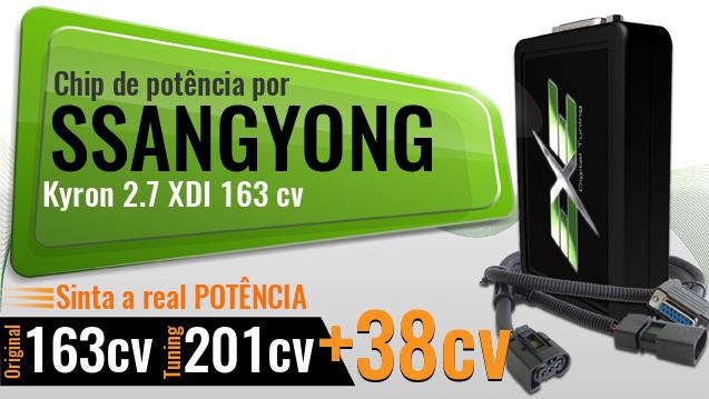 Chip de potência Ssangyong Kyron 2.7 XDI 163 cv