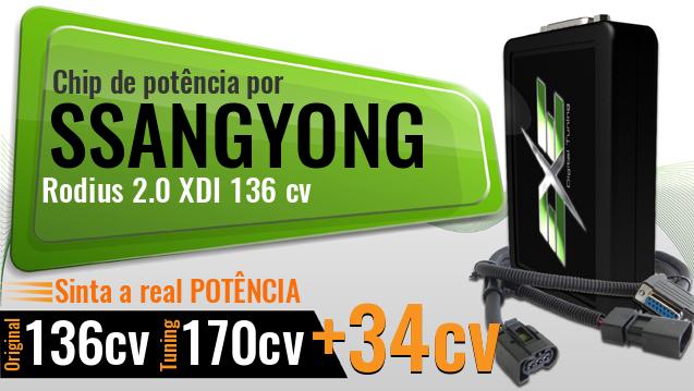 Chip de potência Ssangyong Rodius 2.0 XDI 136 cv
