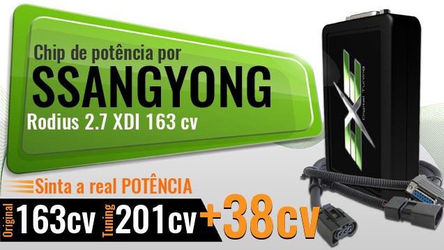 Chip de potência Ssangyong Rodius 2.7 XDI 163 cv
