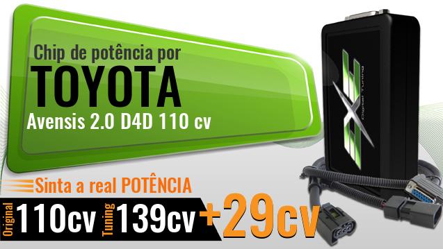 Chip de potência Toyota Avensis 2.0 D4D 110 cv Chip de potência Toyota Avensis 2.0 D4D 110 cv
