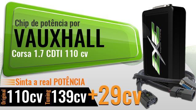 Chip de potência Vauxhall Corsa 1.7 CDTI 110 cv