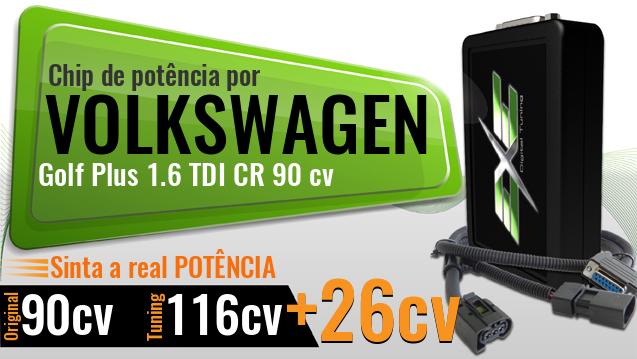 Chip de potência Volkswagen Golf Plus 1.6 TDI CR 90 cv